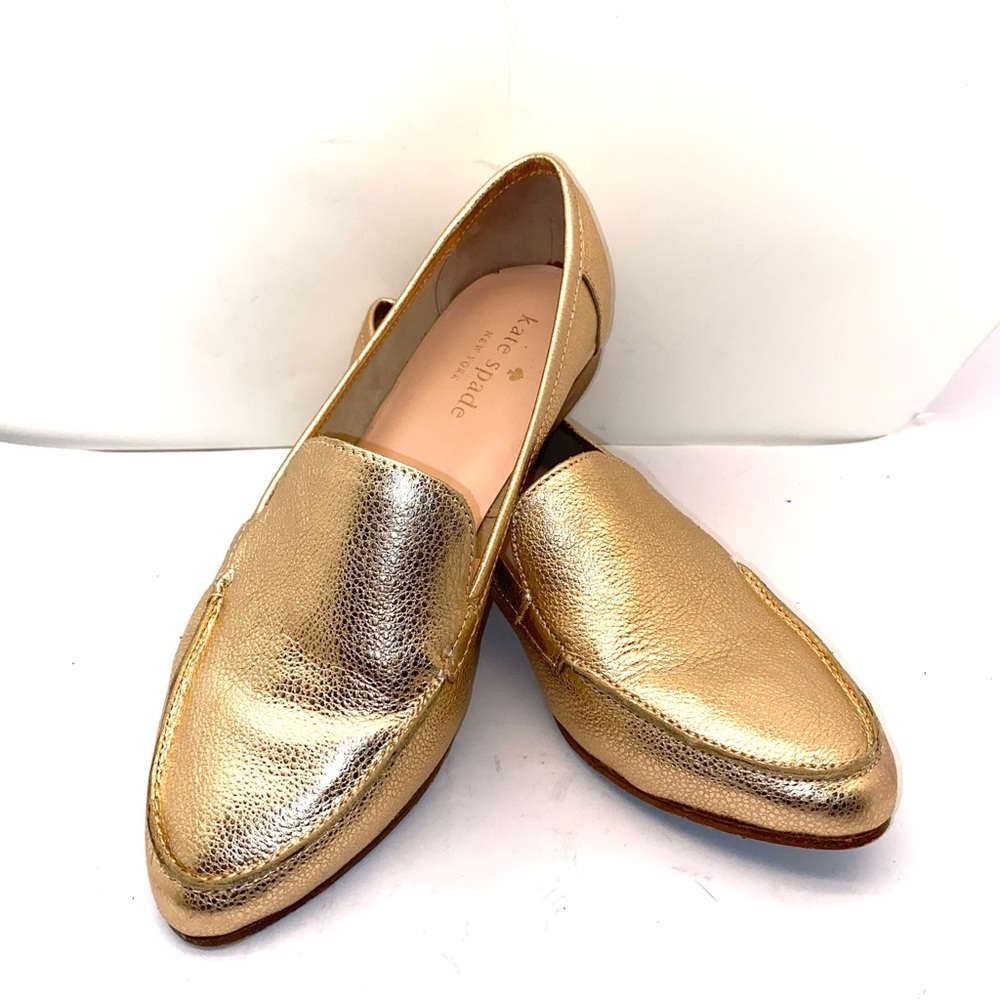 Kate Spade Gold Loafer/Flats Size 5